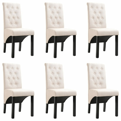 Dining Chairs 4 pcs Dark Gray Fabric