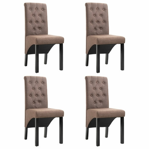 Dining Chairs 4 pcs Dark Gray Fabric
