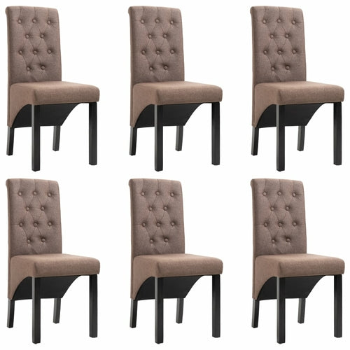 Dining Chairs 4 pcs Dark Gray Fabric