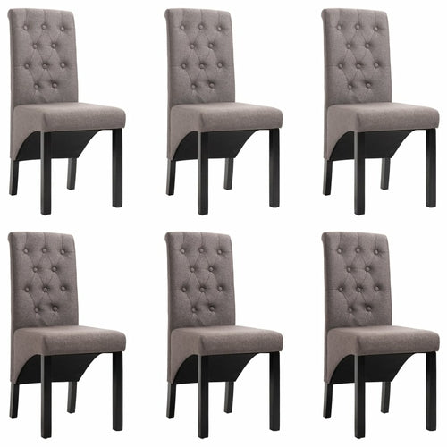 Dining Chairs 4 pcs Dark Gray Fabric