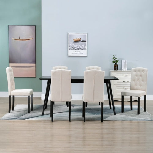 Dining Chairs  Dark Gray Fabric