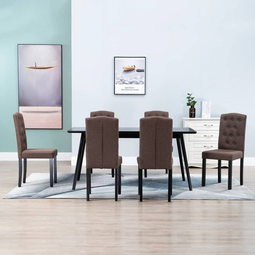 Dining Chairs  Dark Gray Fabric