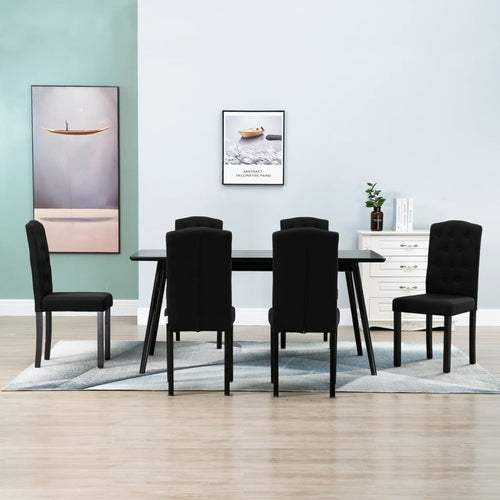 Dining Chairs  Dark Gray Fabric