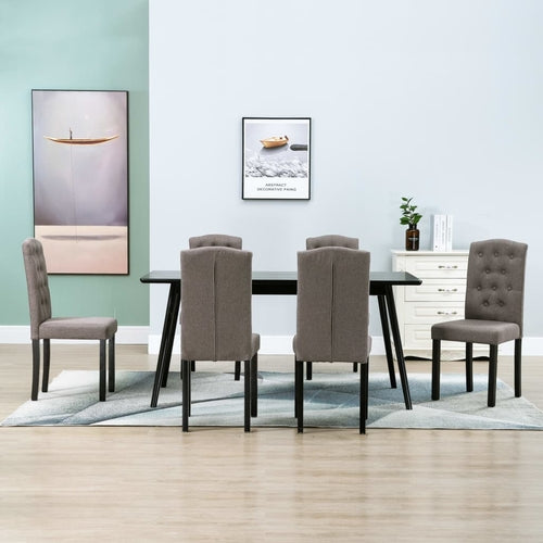 Dining Chairs  Dark Gray Fabric
