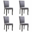 Dining Chairs 4 pcs Brown Faux Suede Leather
