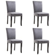 Dining Chairs 4 pcs Brown Faux Suede Leather