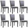 Dining Chairs 4 pcs Brown Faux Suede Leather