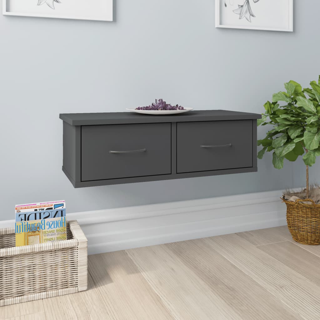 Wall-mounted Drawer Shelf White 23.6