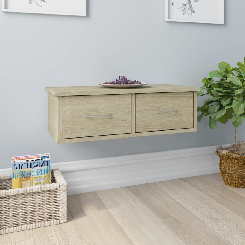 Wall-mounted Drawer Shelf White 23.6