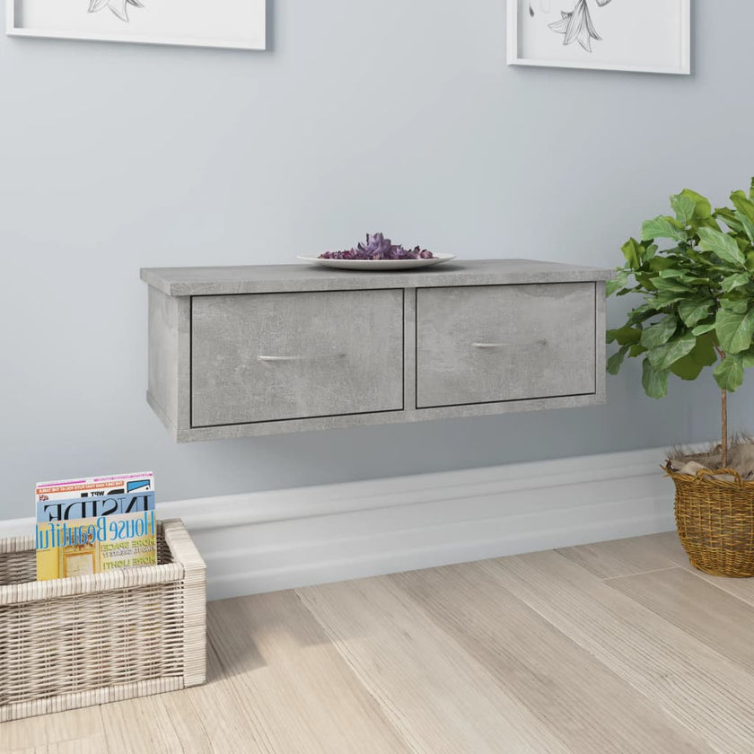 Wall-mounted Drawer Shelf White 23.6