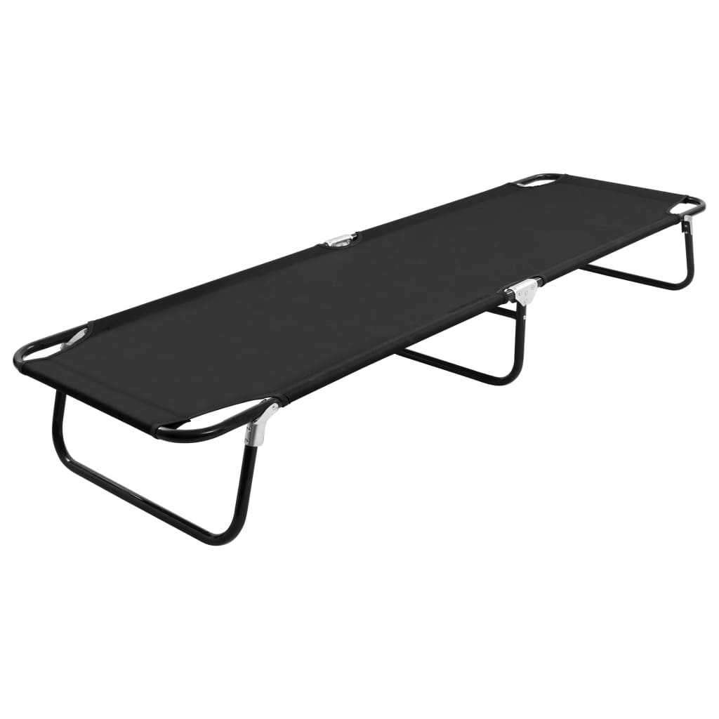 Folding Sun Lounger Blue Steel