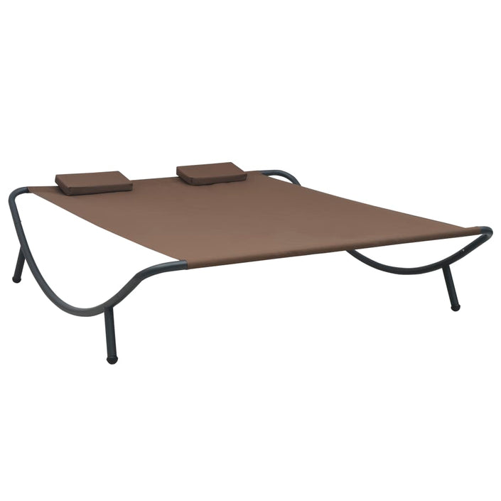 Outdoor Lounge Bed Fabric Cream