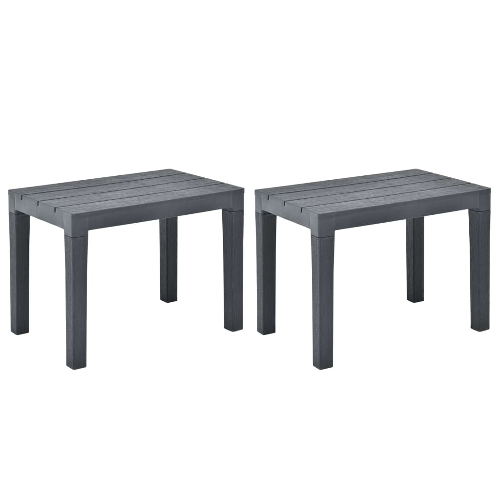 Garden Benches 2 pcs White Plastic