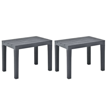 Garden Benches 2 pcs White Plastic