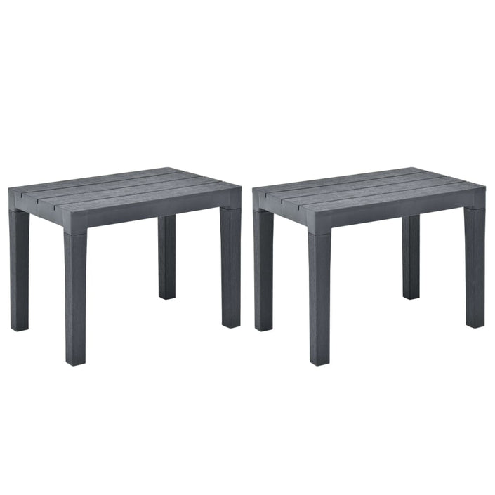 Garden Benches 2 pcs White Plastic