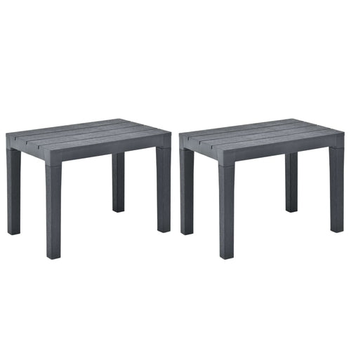 Garden Benches 2 pcs White Plastic