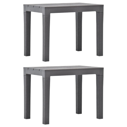 Garden Benches 2 pcs White Plastic