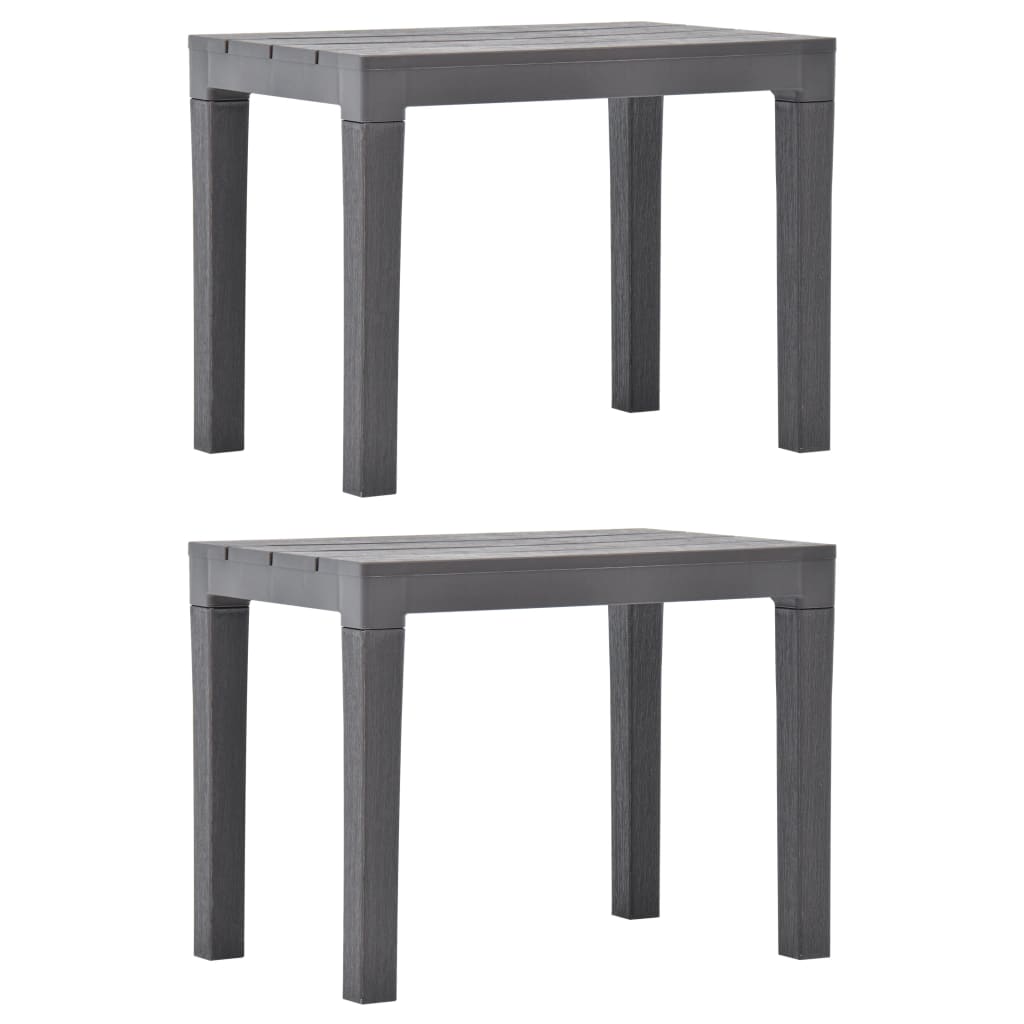 Garden Benches 2 pcs White Plastic