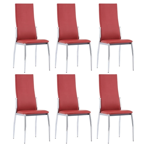 Dining Chairs 6 pcs Gray Faux Leather