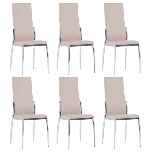 Dining Chairs 6 pcs Gray Faux Leather