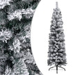 Slim Artificial Christmas Tree with Stand Green 59.1