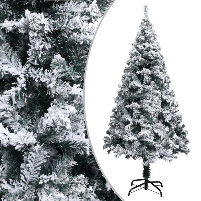 Artificial Christmas Tree with Flocked Snow Green 59.1