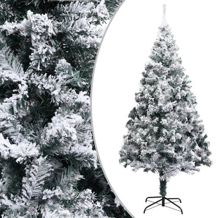 Artificial Christmas Tree with Flocked Snow Green 59.1