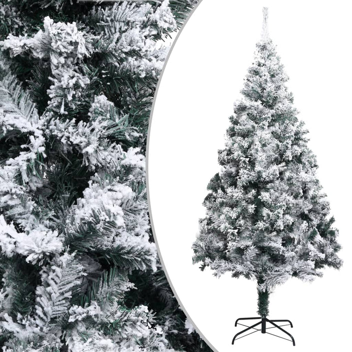 Artificial Christmas Tree with Flocked Snow Green 59.1