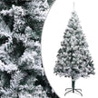 Artificial Christmas Tree with Flocked Snow Green 59.1