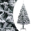Artificial Christmas Tree with Flocked Snow Green 59.1