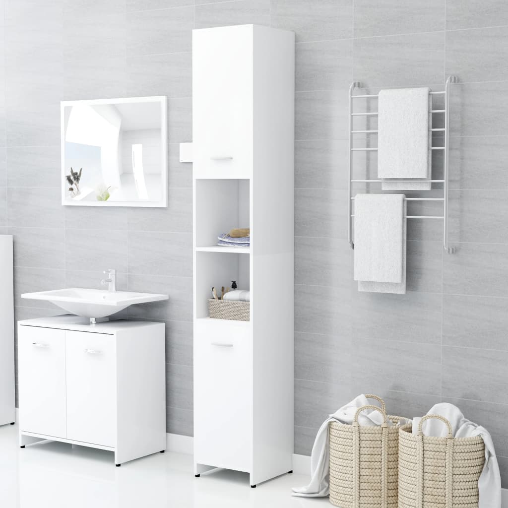 Bathroom Cabinet White 11.8