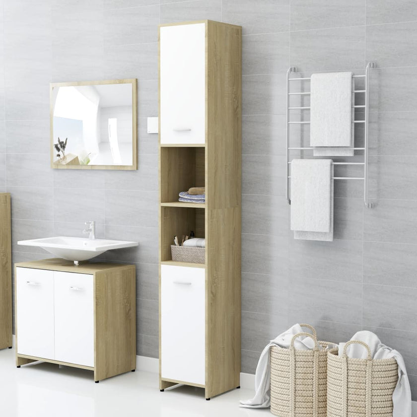 Bathroom Cabinet White 11.8