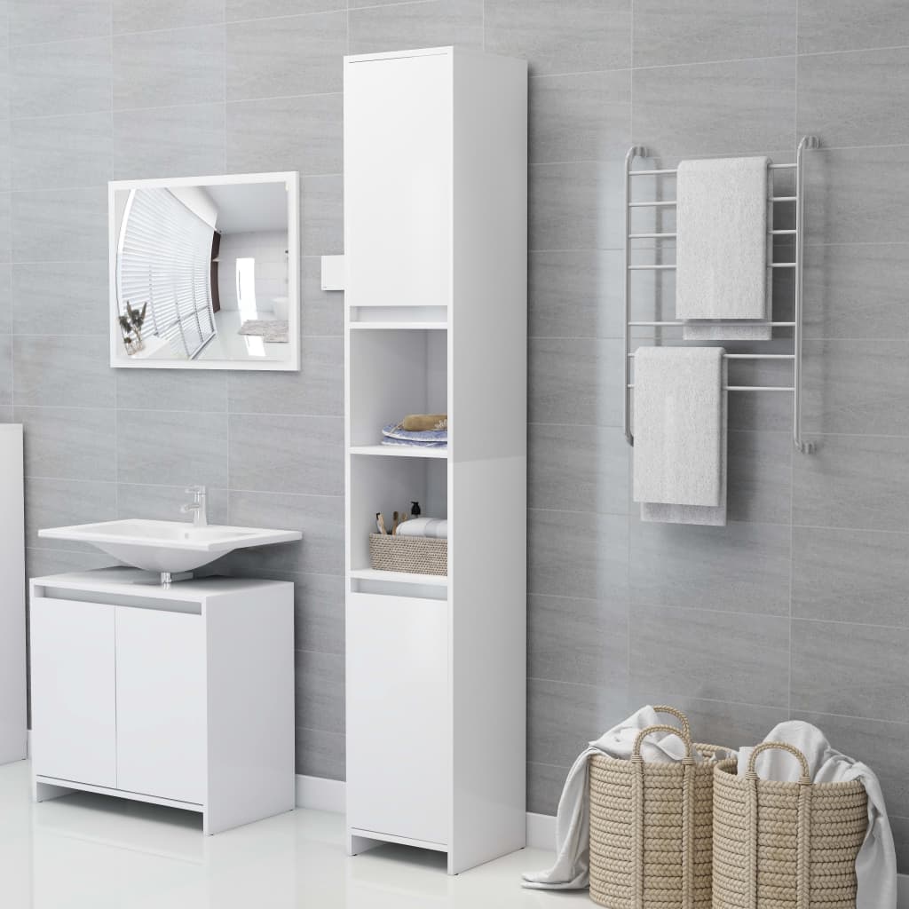 Bathroom Cabinet White 11.8
