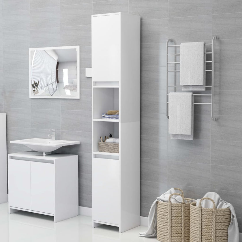 Bathroom Cabinet White 11.8