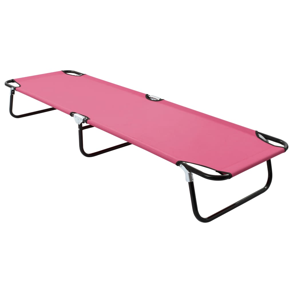 Folding Sun Lounger Blue Steel