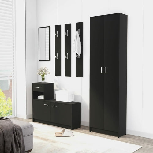 Hallway Furniture Set White Chipboard
