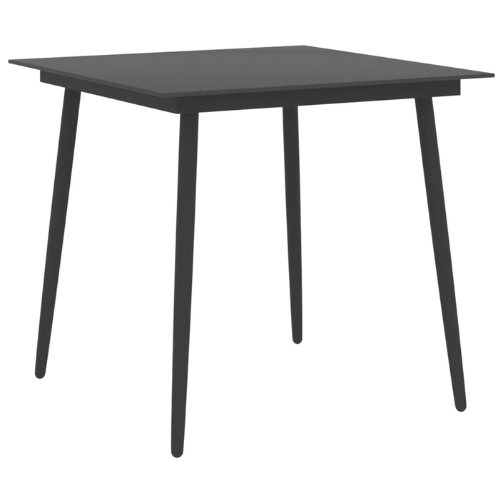 Garden Dining Table Black 31.5