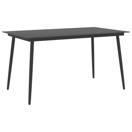Garden Dining Table Black 31.5