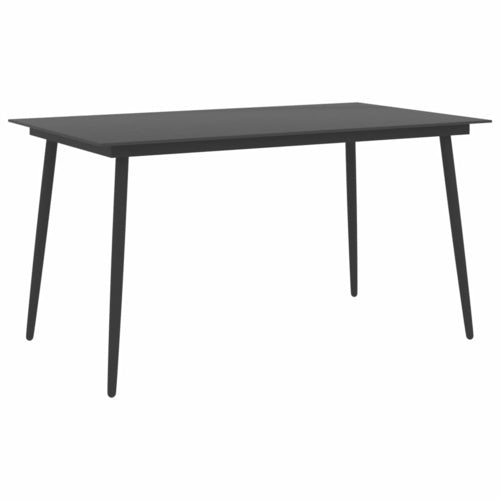 Garden Dining Table Black 31.5