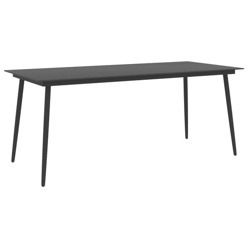 Garden Dining Table Black 31.5