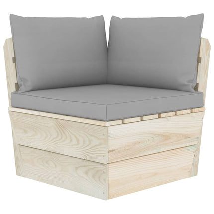 Pallet Sofa Cushions 3 pcs Gray Fabric