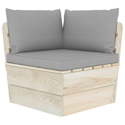 Pallet Sofa Cushions 3 pcs Gray Fabric