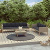 3 Piece Garden Lounge Set with Cushions Poly Rattan Black