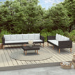 3 Piece Garden Lounge Set with Cushions Poly Rattan Black