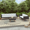 3 Piece Garden Lounge Set with Cushions Poly Rattan Black
