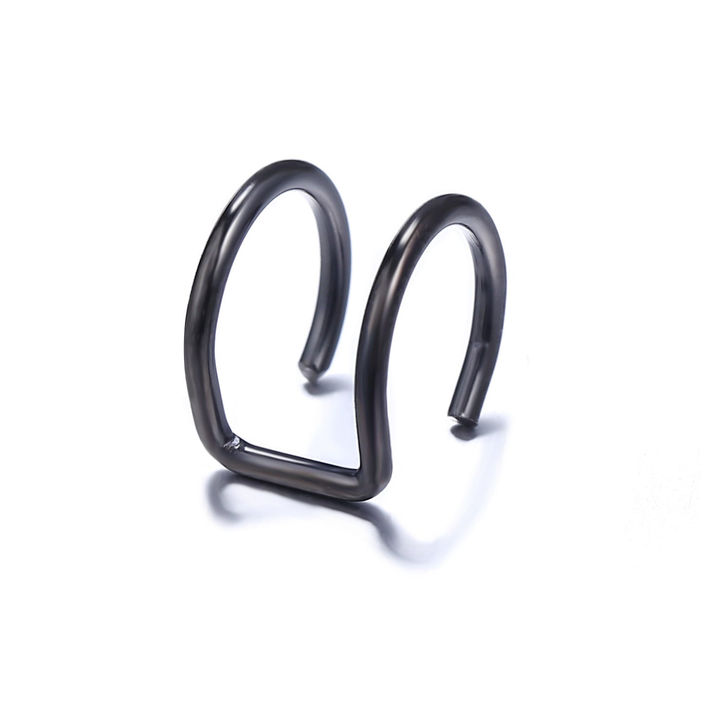Double C-shaped double ear clip