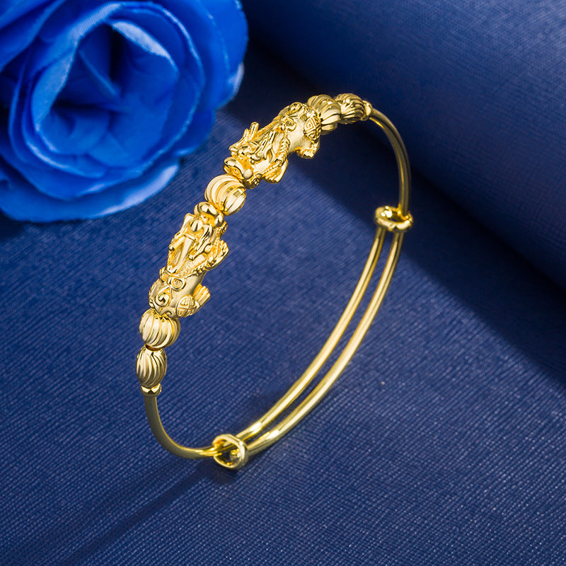 Money Pixiu Transfer Bead Bracelet