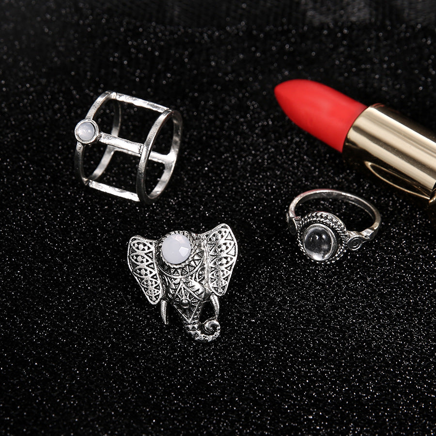 Alpscommerce Elephant jewelry ring