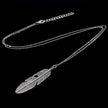 Simple feather necklace leaves long sweater chain clothing