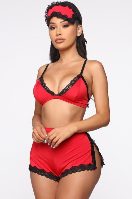 Women Sleepwear Lingerie Lace Bra pajamas